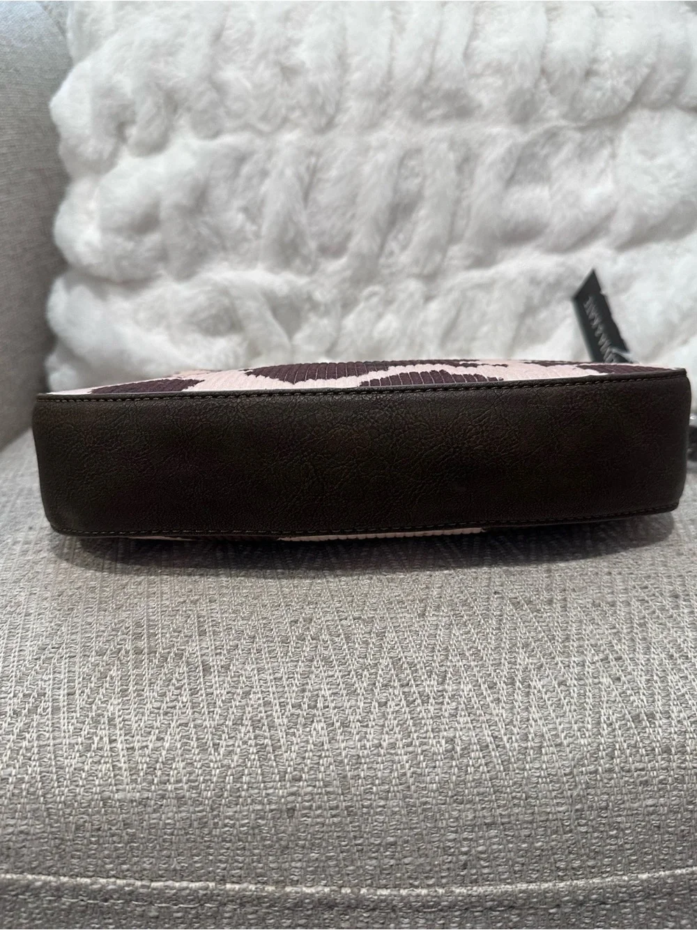 Olivia & Kate Brown and Cream Cow-Print Shoulder Bag